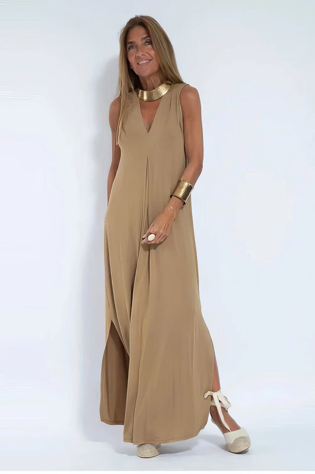 Vestido elegante con chaleco a juego