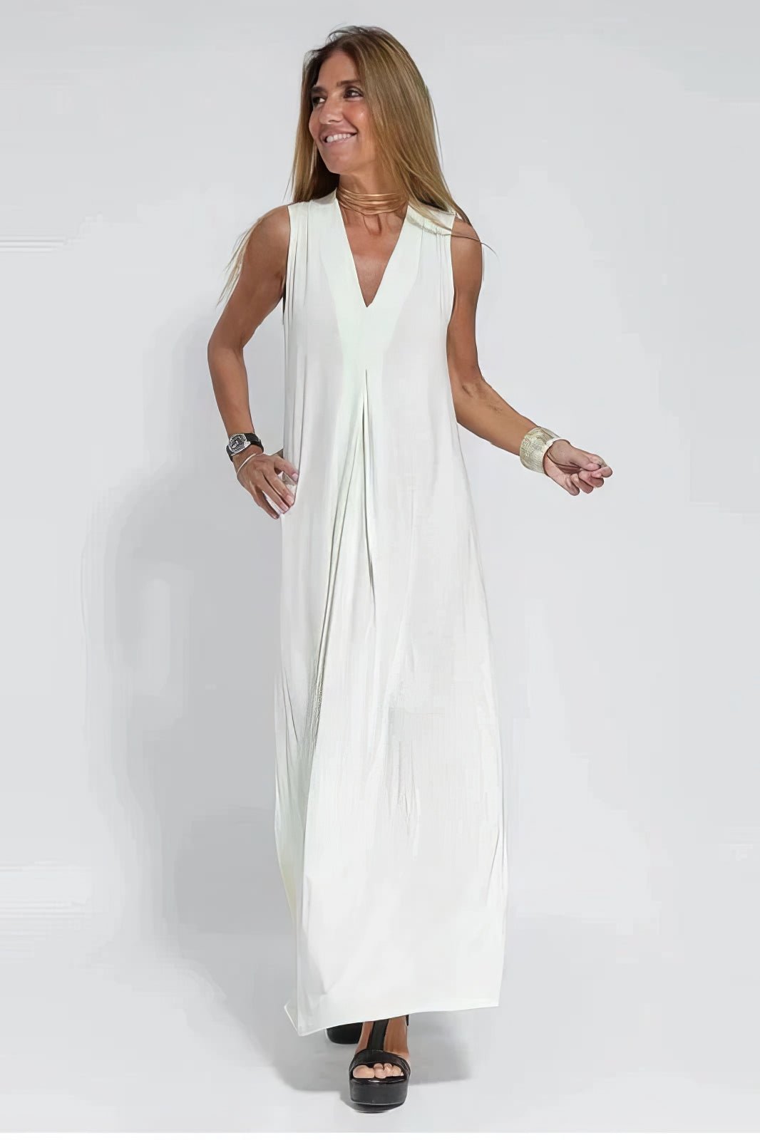 Vestido elegante con chaleco a juego