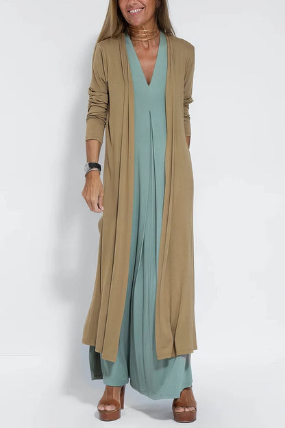 Vestido elegante con chaleco a juego