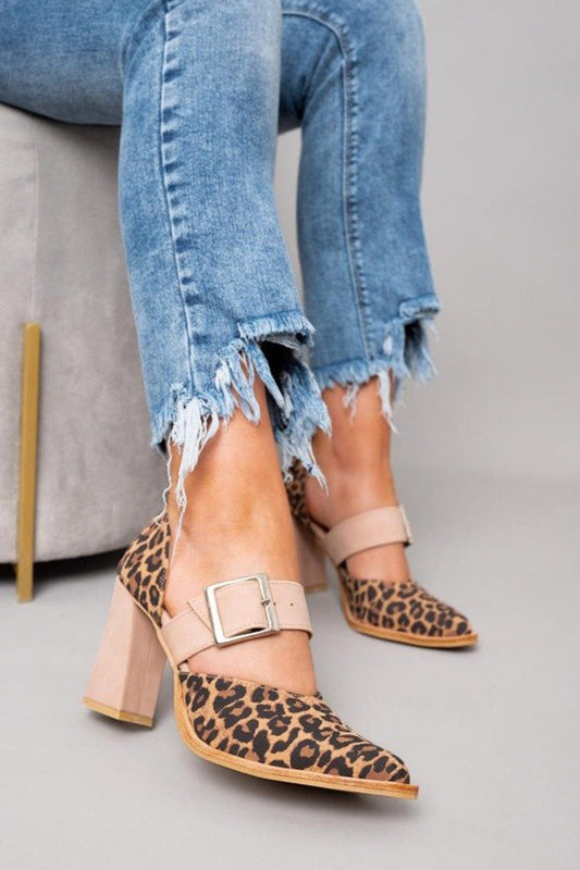 YARA™ |  Sandalias De Gamuza Con Estampado De Leopardo