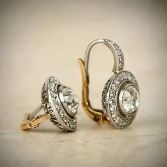 Pendientes de Plata Vintage con Circonio