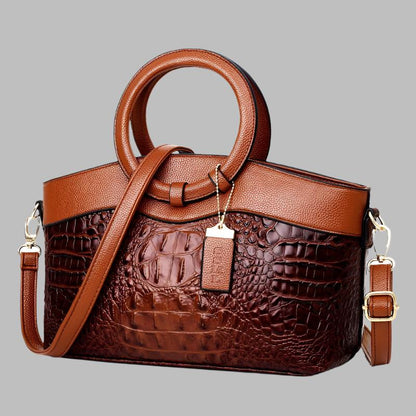 JansenStyle™ Talisa - Bolso de cocodrilo elegante con detalles hechos a mano