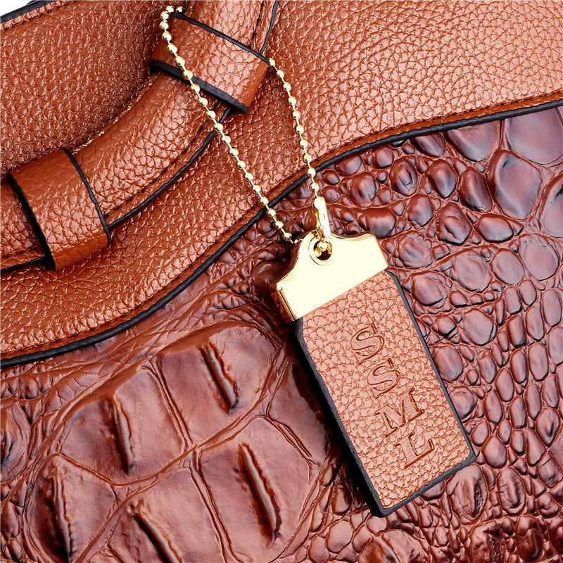 JansenStyle™ Talisa - Bolso de cocodrilo elegante con detalles hechos a mano