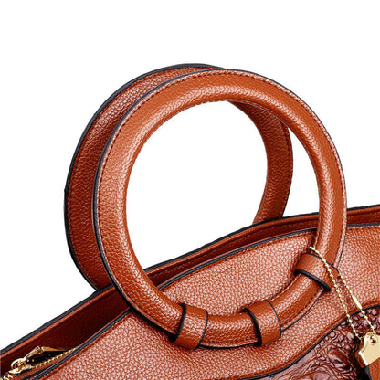 JansenStyle™ Talisa - Bolso de cocodrilo elegante con detalles hechos a mano