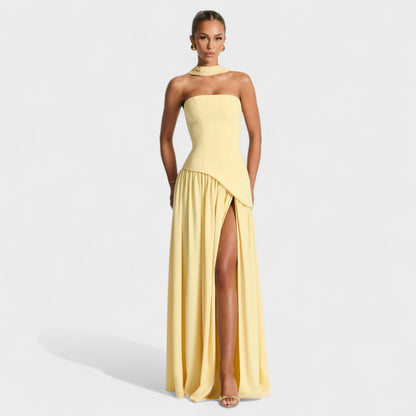 Leonor – Vestido De Gala Con Corte Palabra De Honor