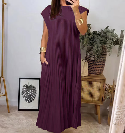 ELEONORA | Vestido Plisado Sin Mangas, Elegante y Atemporal